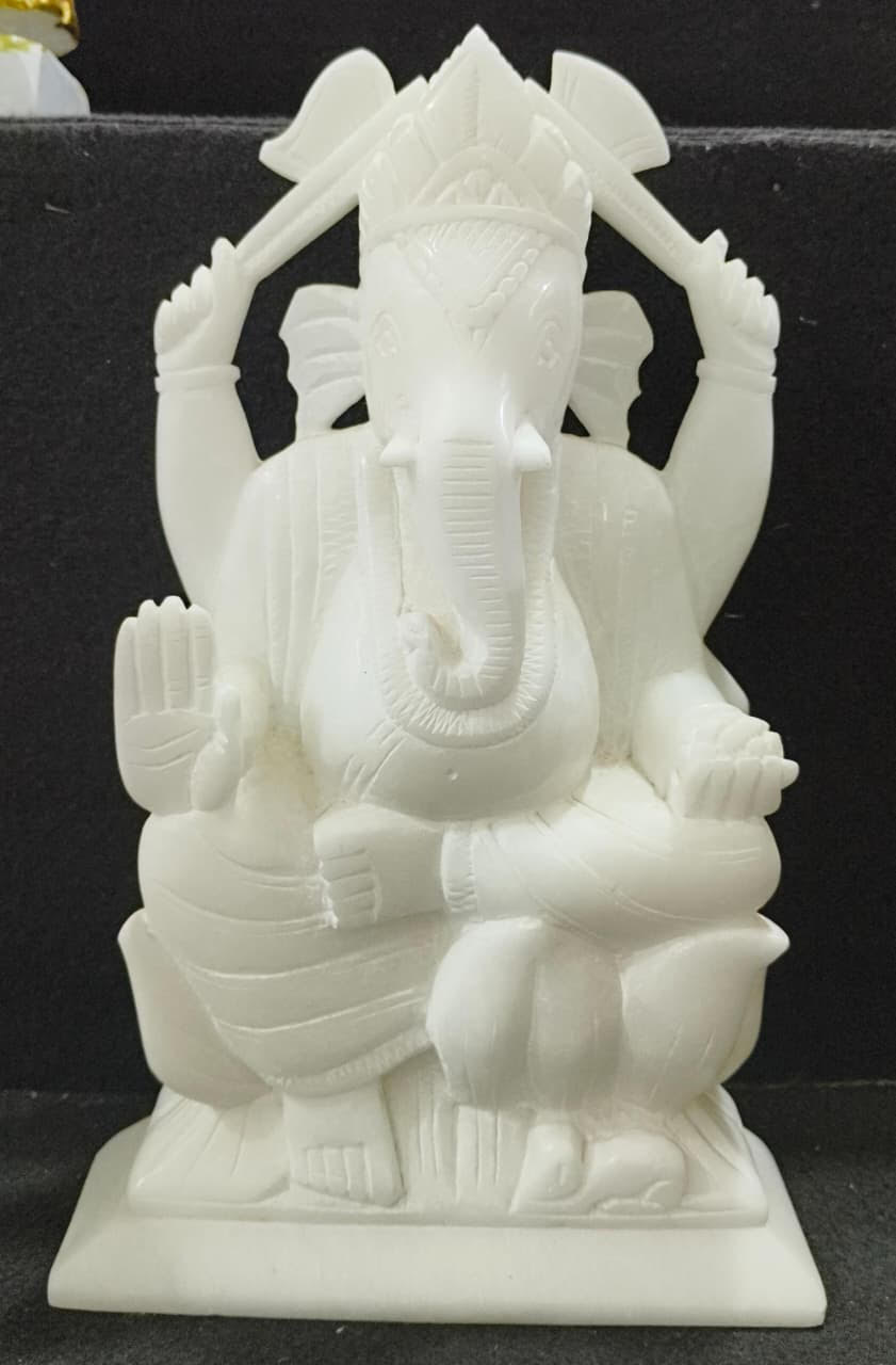 White Ganesh Murti