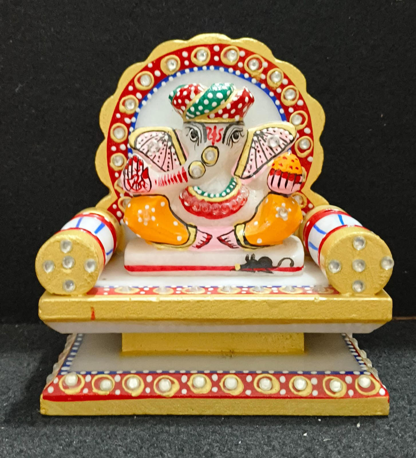 Lord Ganesha on Throne Murti